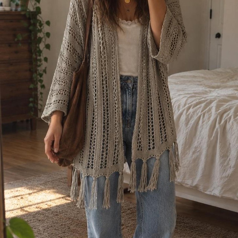 Boho Fringe Cardigan